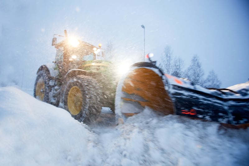 tractor clearing snow 